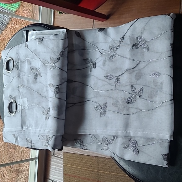 Addison Sheer Embroidered Grommet Panels - Picture 3 of 8